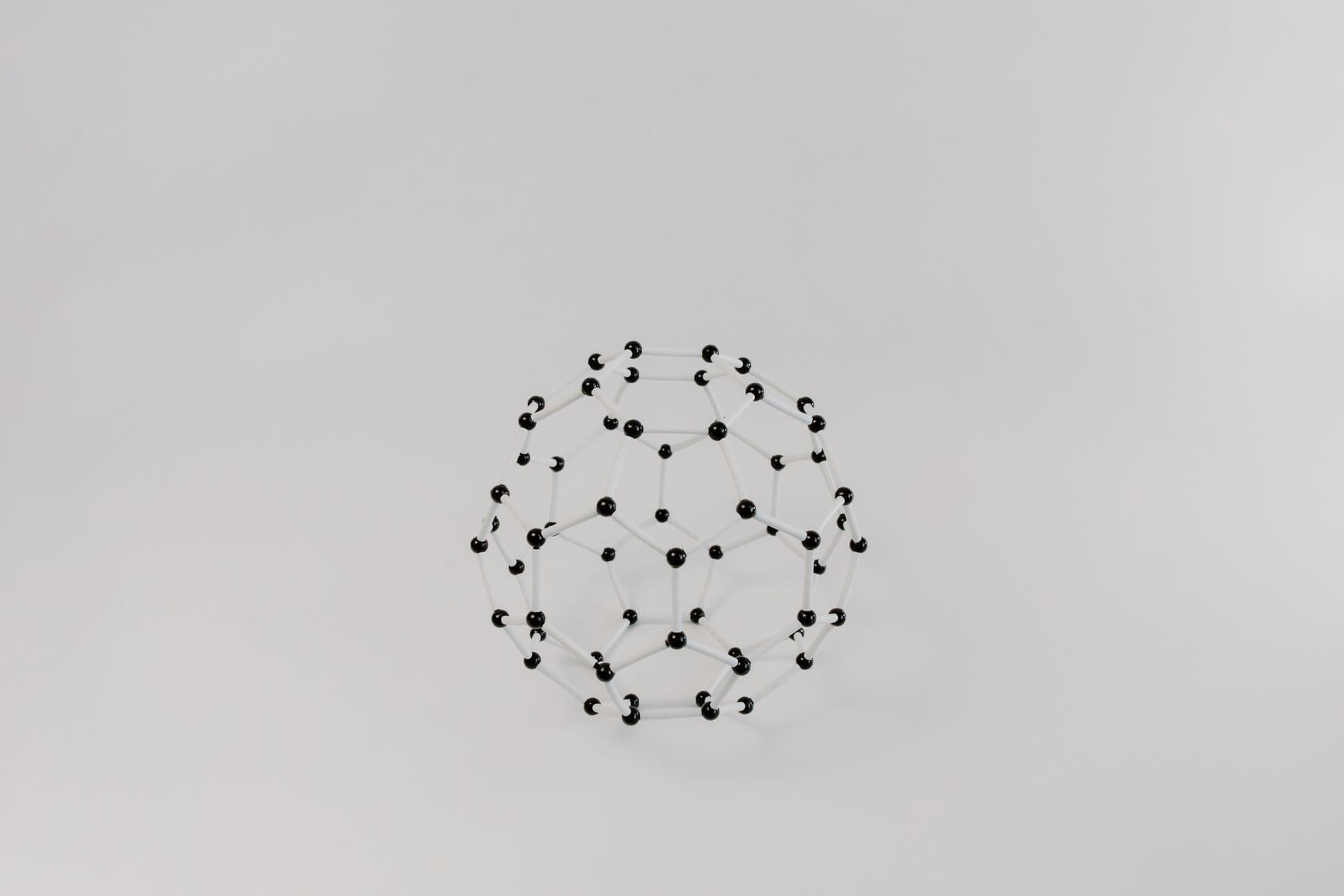 A ball-and-stick molecular model