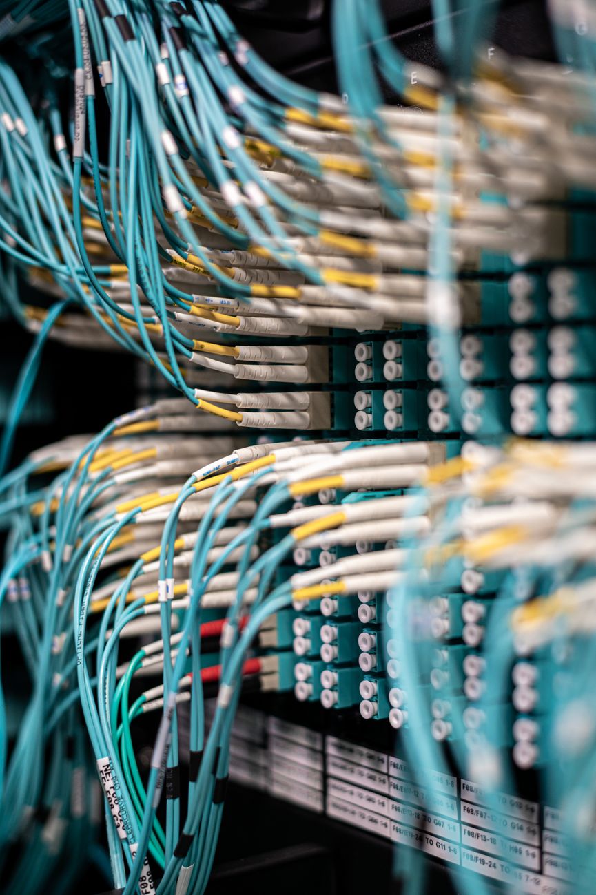 Patch cables in a network panel