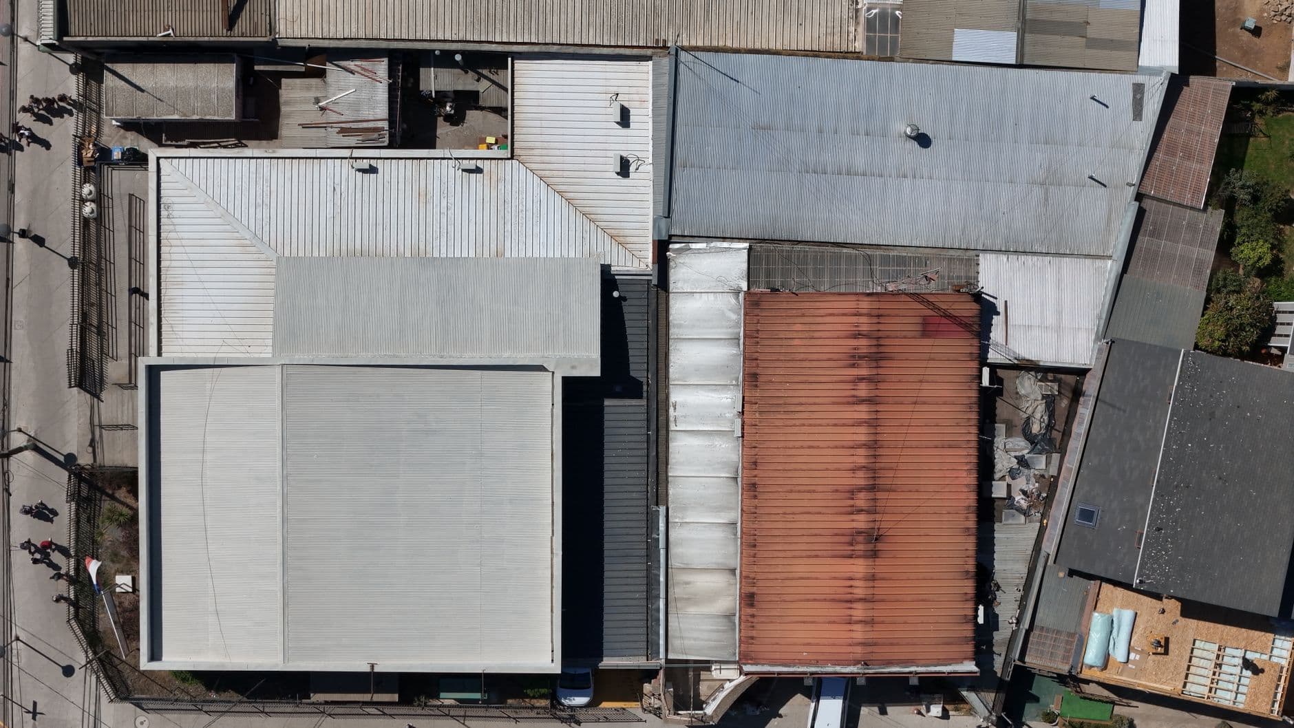 Overhead view of a warehouse floor, the physical space that coordinates describe